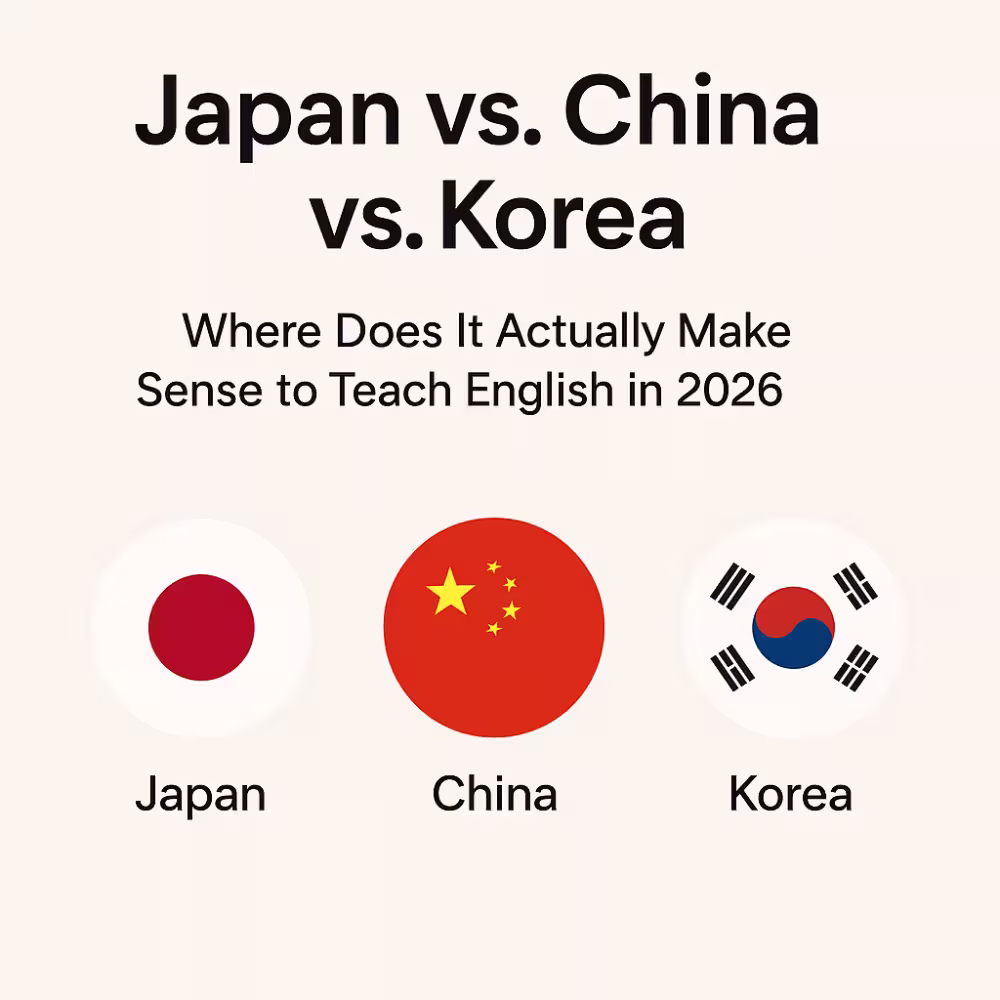 is it better to teach English in Japan or Korea?