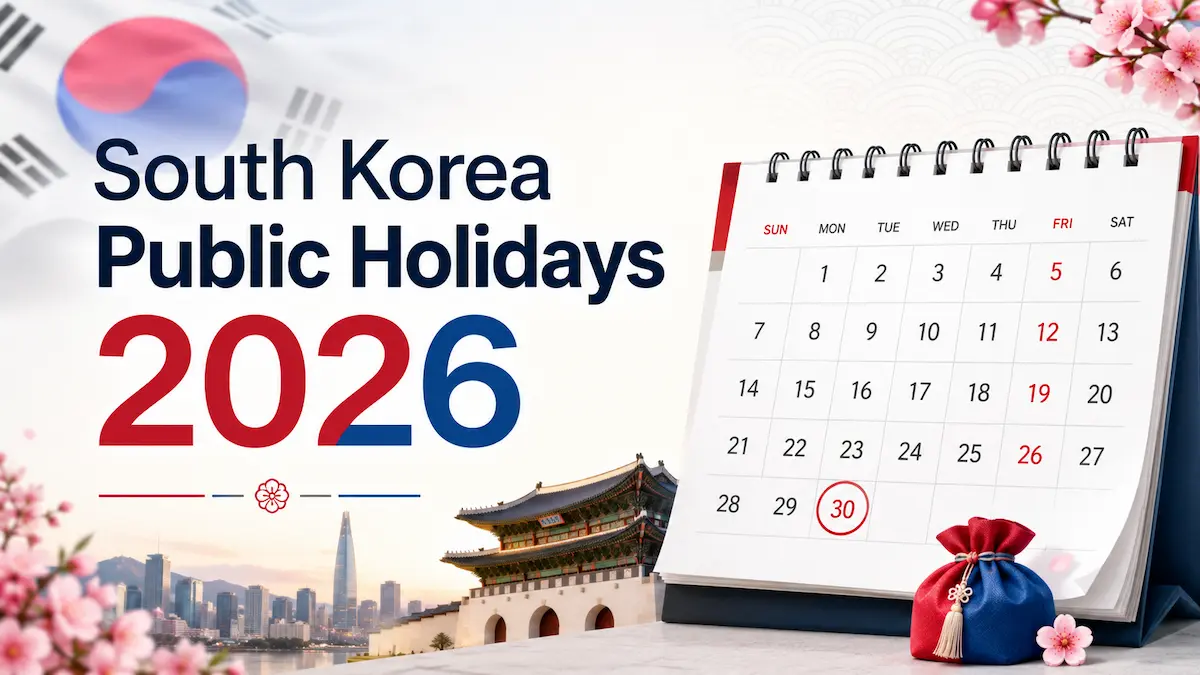 South Korea public holidays 2026 calendar for English teachers
